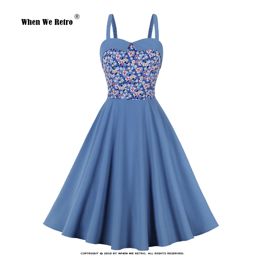 

Новое платье на бретелях-спагетти с цветочным принтом в стиле пэчворк ТРАПЕЦИЕВИДНОЕ синее платье пикантное ТРАПЕЦИЕВИДНОЕ винтажное женское платье брикет женские платья VD4011