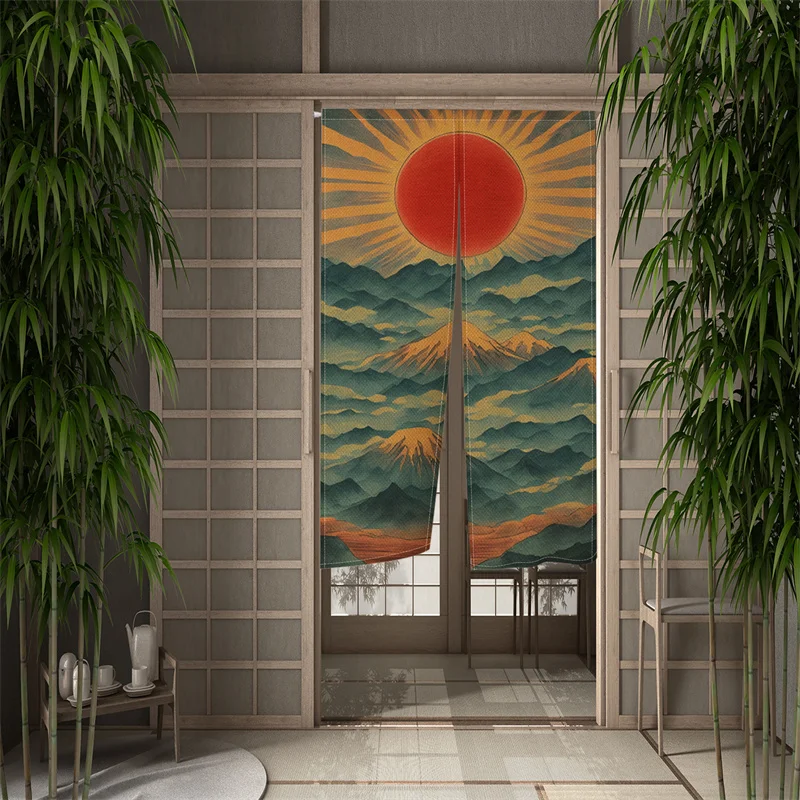 

Японская красная занавеска от солнца, занавеска на дверь для столовой, абстрактное искусство, занавеска на дверь, драпировка, входная подвесная полузанавеска, Декор