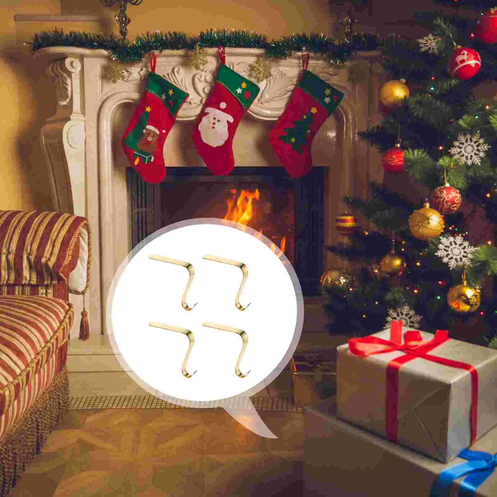 4 шт. подвесные чулки для камина декор каминной камеры вешалка гаанчо Para Esferas