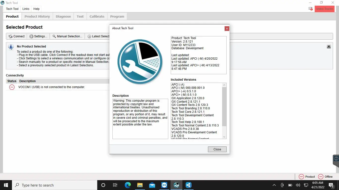 

V2023 for volvo Premium Tech Tool 2.8 PTT VCADS developer tool dev2 truck excavator EURO6 FH&FM4 diagnostic tool in SSD