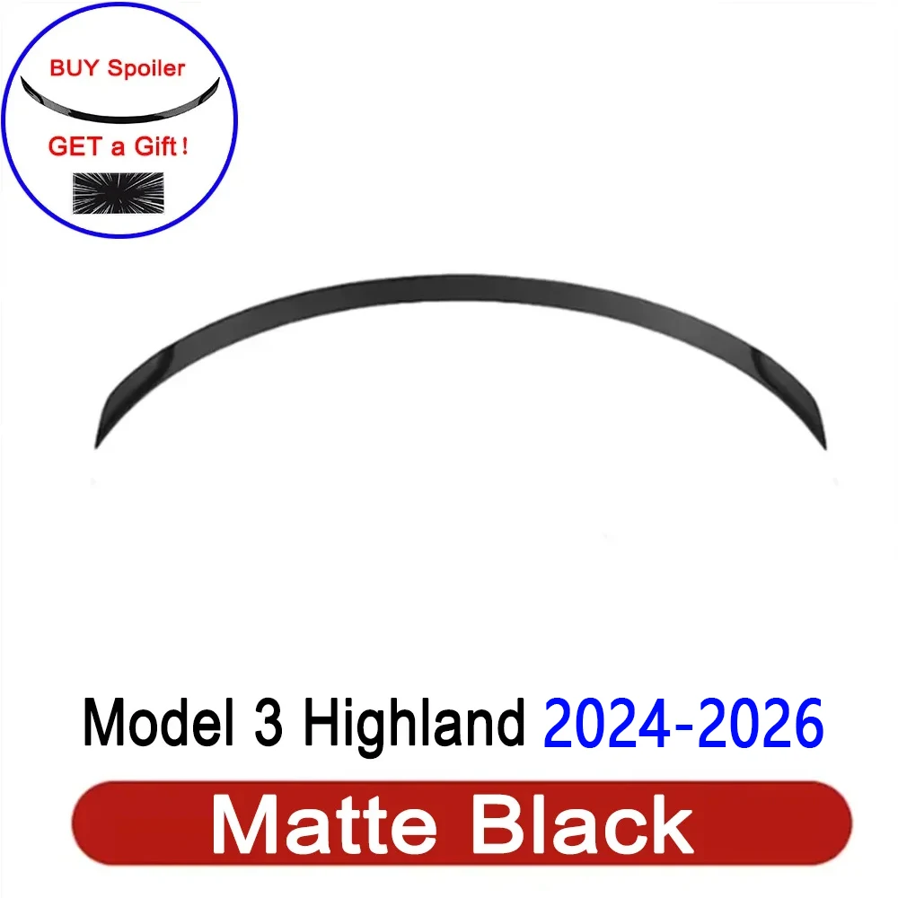 

ABS Model 3 Highland 2024 2025 2026 Оригинальный спойлер для Tesla Model3 Модификация задних крыльев багажника Внешние детали автомобиля в стиле автомобиля