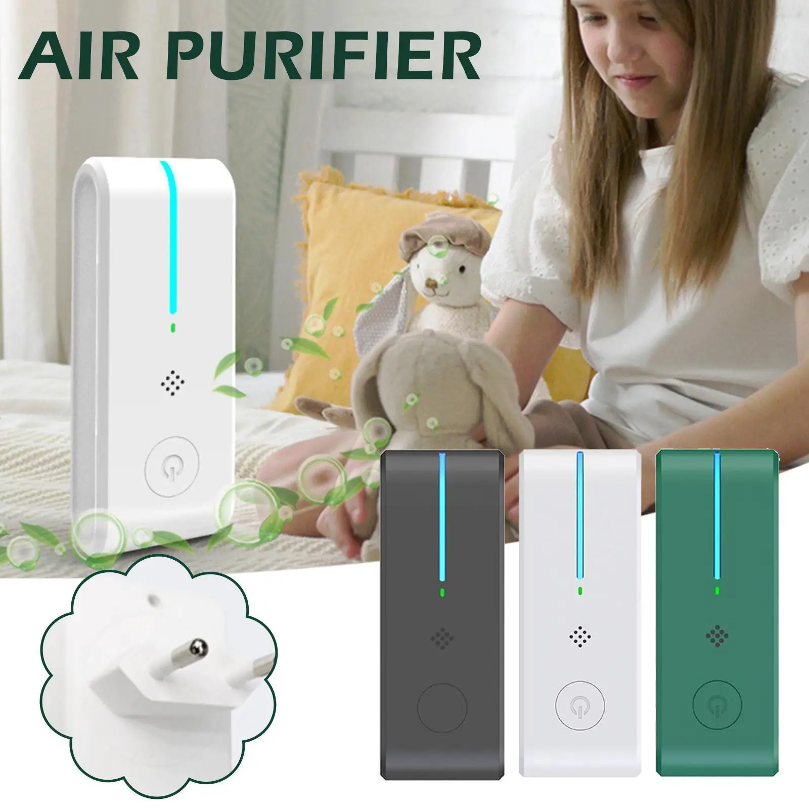 

Портативный мини-генератор отрицательных ионов, очиститель воздуха, очиститель с заглушкой, Дезодоратор запахов, удаление пыли, дыма, формальдегида для дома T E8s2