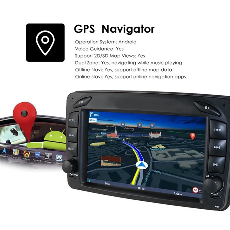 Newandroid 10-четырехъядерный автомобильный медиаплеер радио GPS WIFI Bluetooth управление