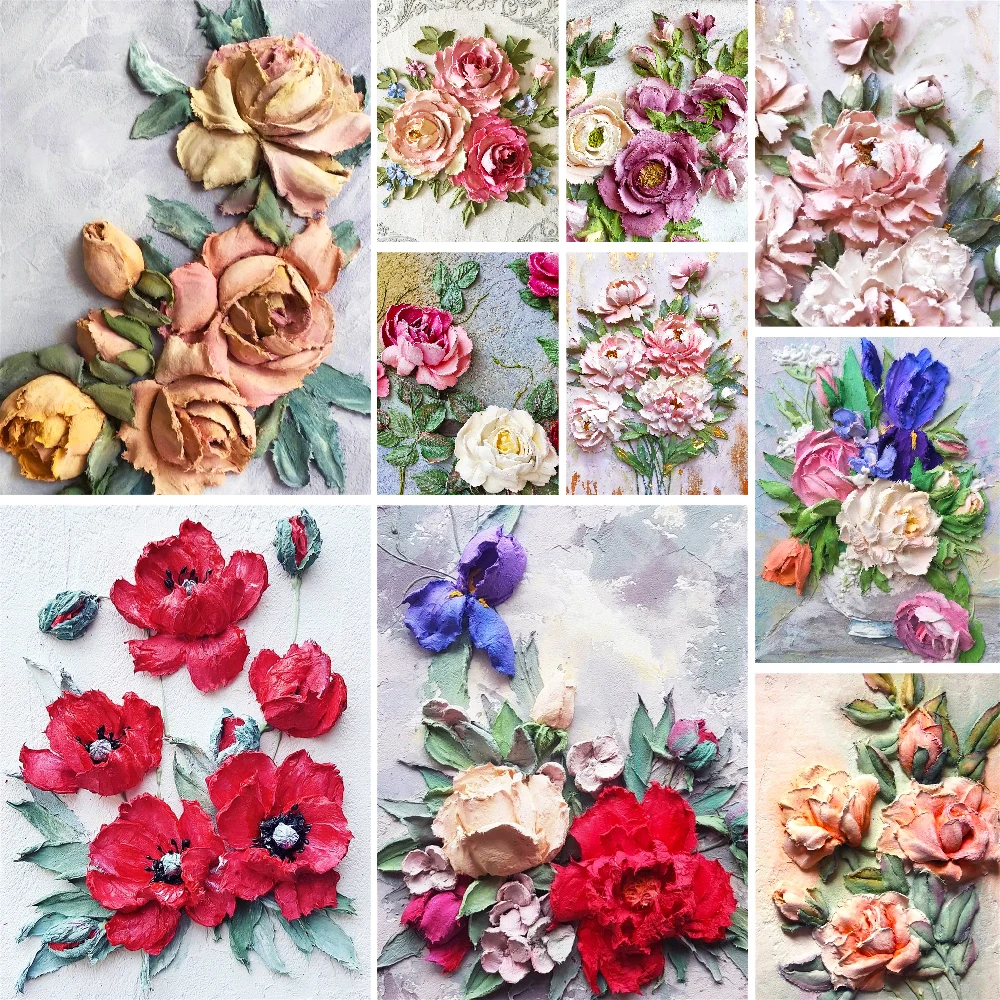 

Rose Relief Paint By Numbers For Adults Acrylic Paint Crafts Supplies For Adults Room Decoration Gift For Wife Dropshipping HOT