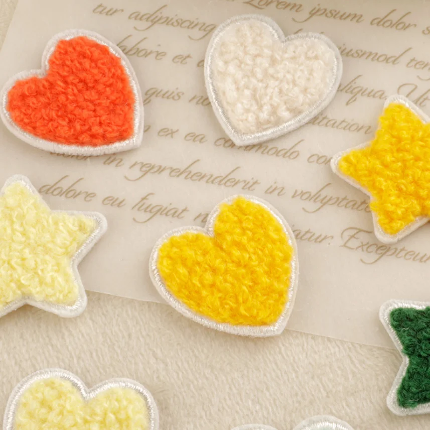 Наклейка на 10 шт. Полотенце Сердце Звезда Вышитые нашивки Одежда Шляпа Сумка