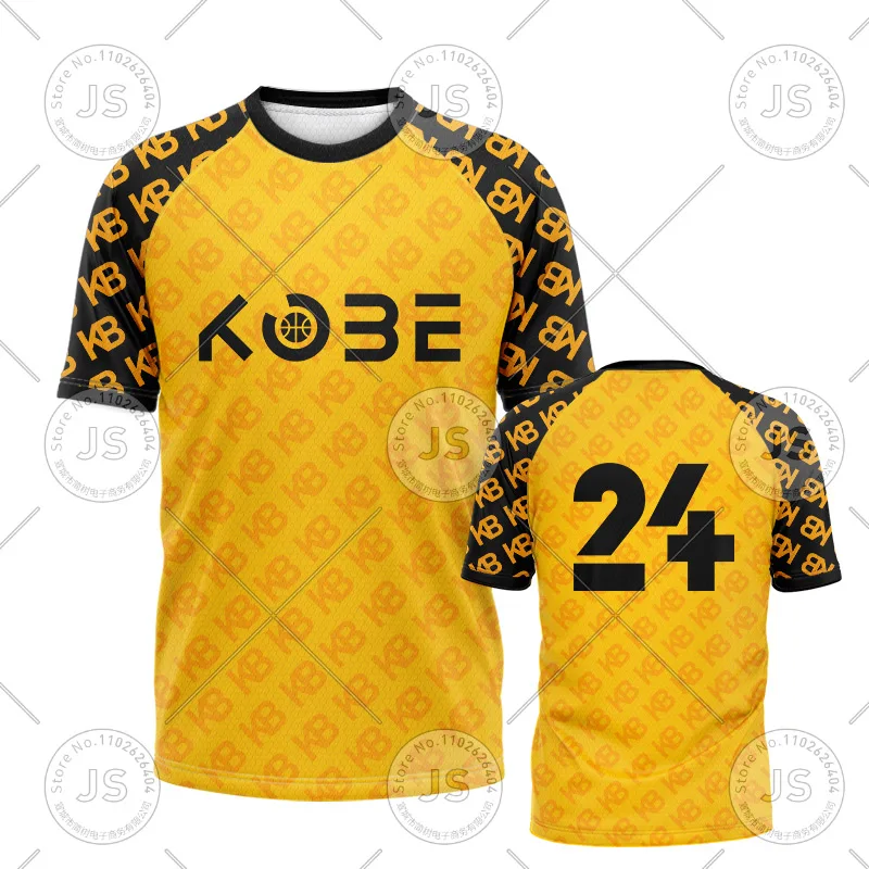 

Спортивная баскетбольная футболка Ice Mesh 24 # Веерная рубашка с круглым вырезом свободного размера мужская Толстовка для пары спорта на открытом воздухе с коротким рукавом