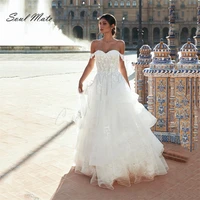 exquisite modern white sweetheart a line wedding dress for women lace appliques bridal gown backless bridal dress robe de mari%c3%a9e