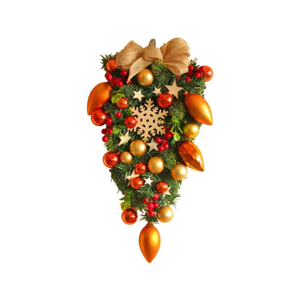 

Искусственный цветочный венок, Рождественский венок, искусственный декор, дверь из ротанга, прекрасная КАПЛЕВИДНАЯ гирлянда для дерева, по...