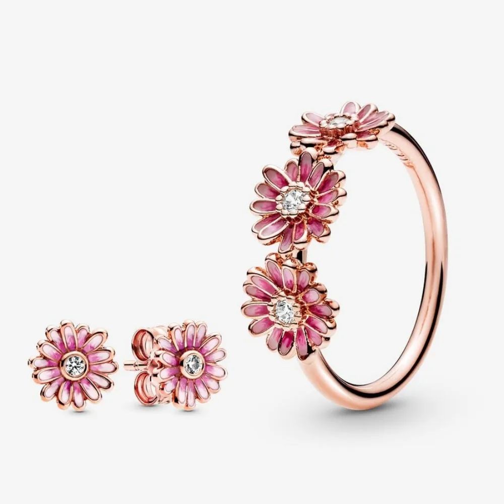 Pandora S925 Silver ChimBrand Rose Set pour femme, Détruire Andrset, Original Fashion, DIY PartyJewelry Gift