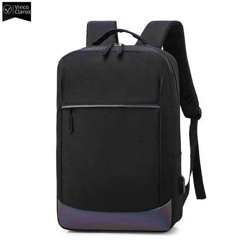 

VC Waterproof Men 15.6 Inch Laptop Backpack Safety Reflective Design Backpacks for Men Large Capacity Travel Backpack USB Charge
