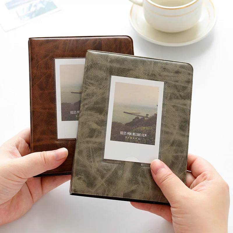 

Retro 3 Inches 64 Pockets Photo Album Mini Instant Album Polaroid Photo Album Picture Case Storage Fuji Instax Mini 9/8/70/7s