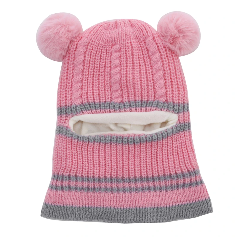 Новинка 2024 детская вязаная шапка шарф из двух предметов шапки с капюшоном и