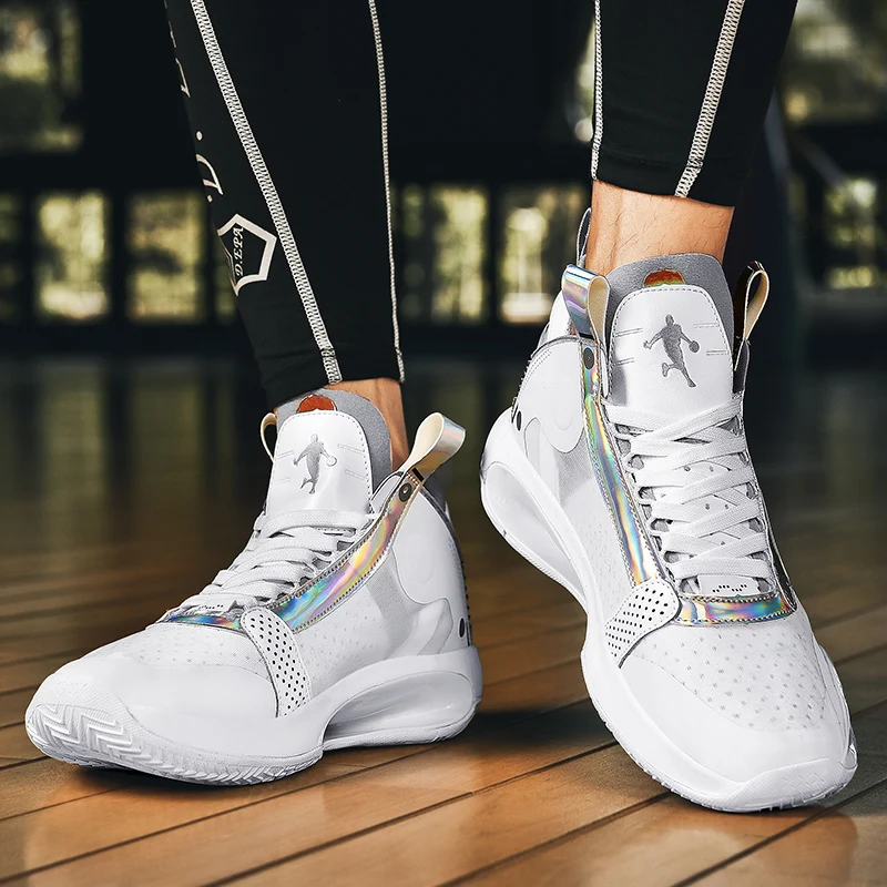 2022 Men's Thick-soled Basketball Shoes New Seasons Wear-resistant Breathable Non-slip Sole High-quality Basketball Sneakers Men