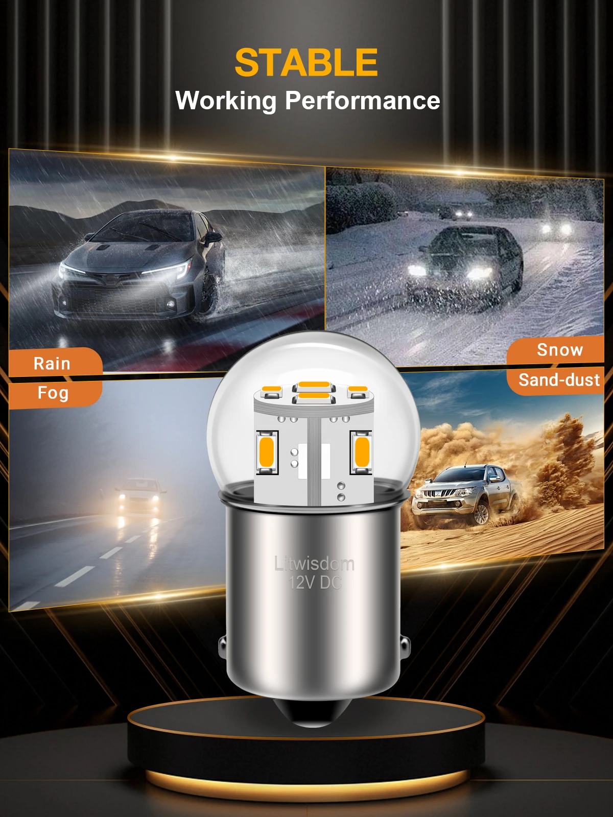 Фото Светодиодная лампа BA15S P21W 1156 6В 12В с одним контактом, байонетная, BA15D S25 1157 BAY15D P21/5W LED для задних указателей поворота и стоп-сигналов, 3 шт. №3