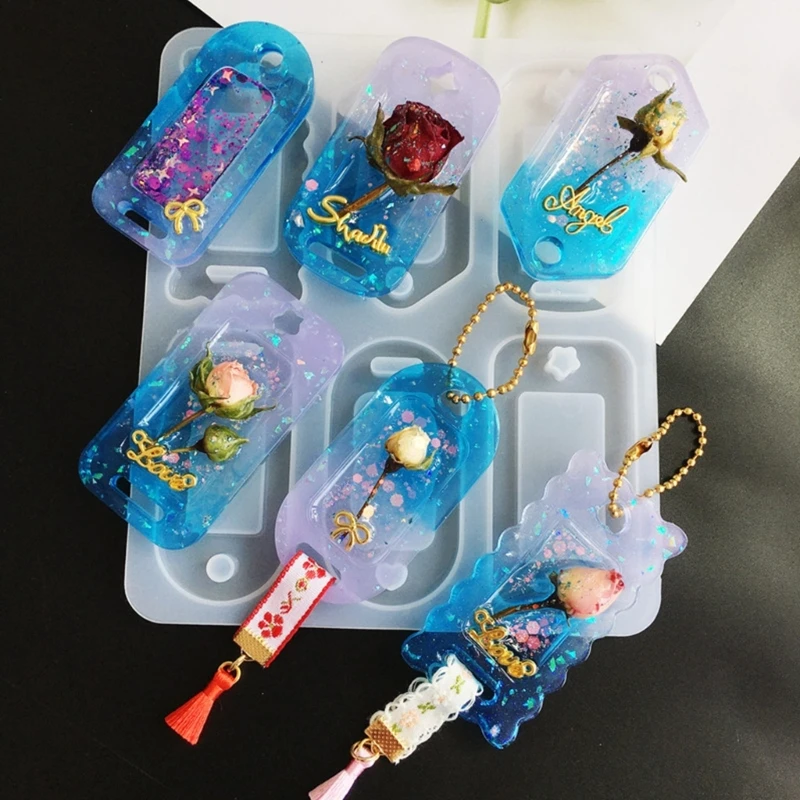 

Блестящие глянцевые силиконовые декоративные формы, геометрическое украшение, форма для брелока, «сделай сам», подвеска, украшения из эпок...