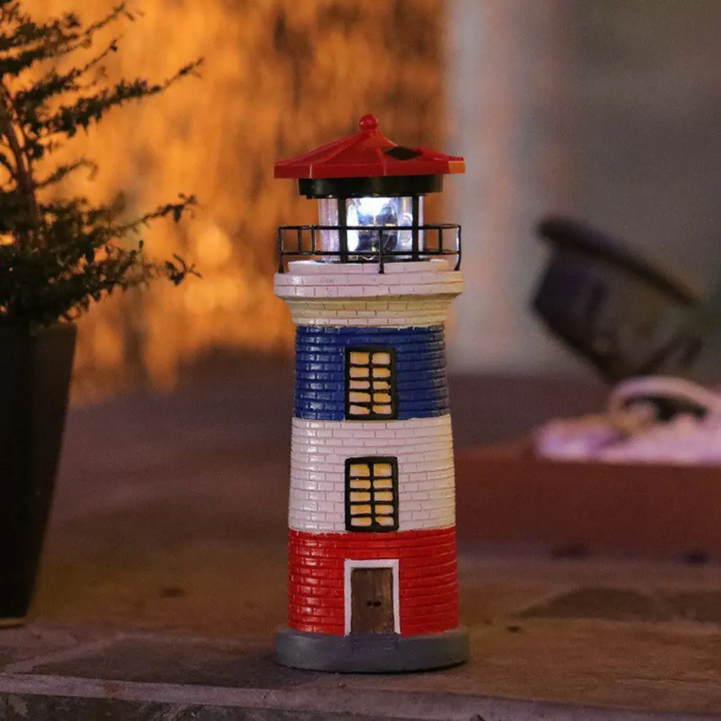 Солнечный Маяк в средиземноморском стиле вращающийся IP65 водонепроницаемый