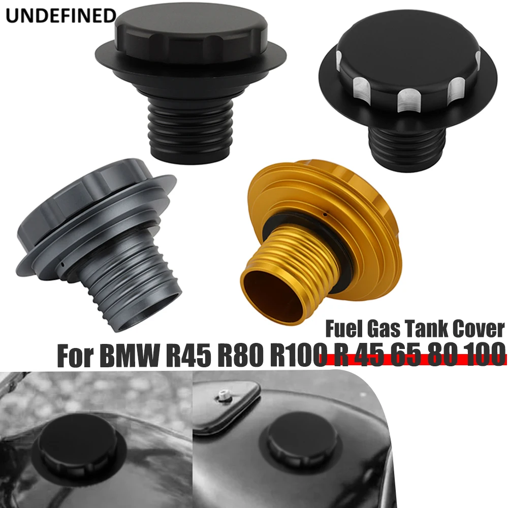 Fuel Tank Gas Cap For BMW R45 R65 R80 R100 R 45 65 80 100 Motorcycle Aluminum Petrol Caps Tank Cover Accessories Black Gold