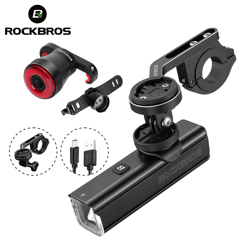 ROCKBROS Bicycle Light For Gopro Holder IGS light Holder 1000 Lumens Cycling Light 4500mAh Bike Headlight Flash Bike Lights