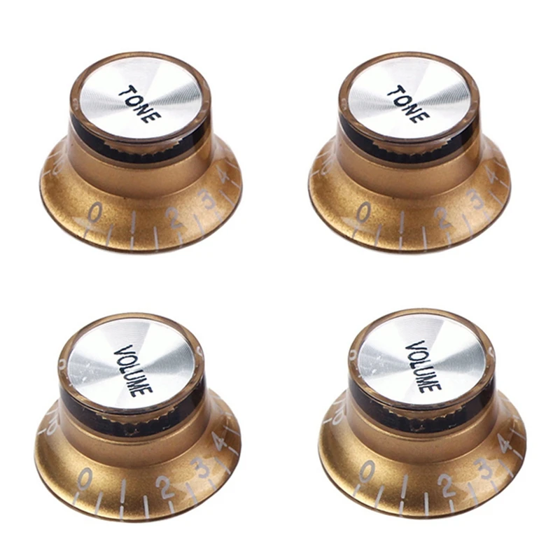 

8 Pcs Speed Control Knobs 4 Tone 4 Volume For Gibson LP SG Guitar Golden Knobs Guitar Accessories