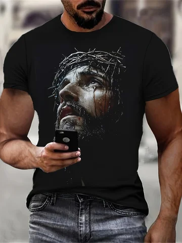Мужская футболка Jesus из полиэстера