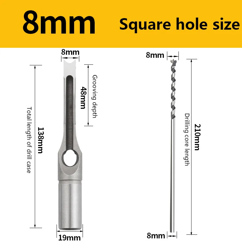 

Набор Высокоскоростных Сверл Из Быстрорежущей Стали (1 Шт.) Для Квадратных Отверстий, Корончатые Сверла Для Деревообработки