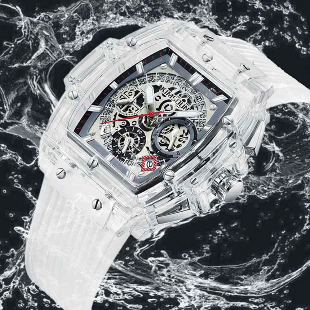 

2022 New Multifunction Square Mens Watches Business Automatic Date Waterproof Watch Classic Chronograph Luminous Sport AAA Clock