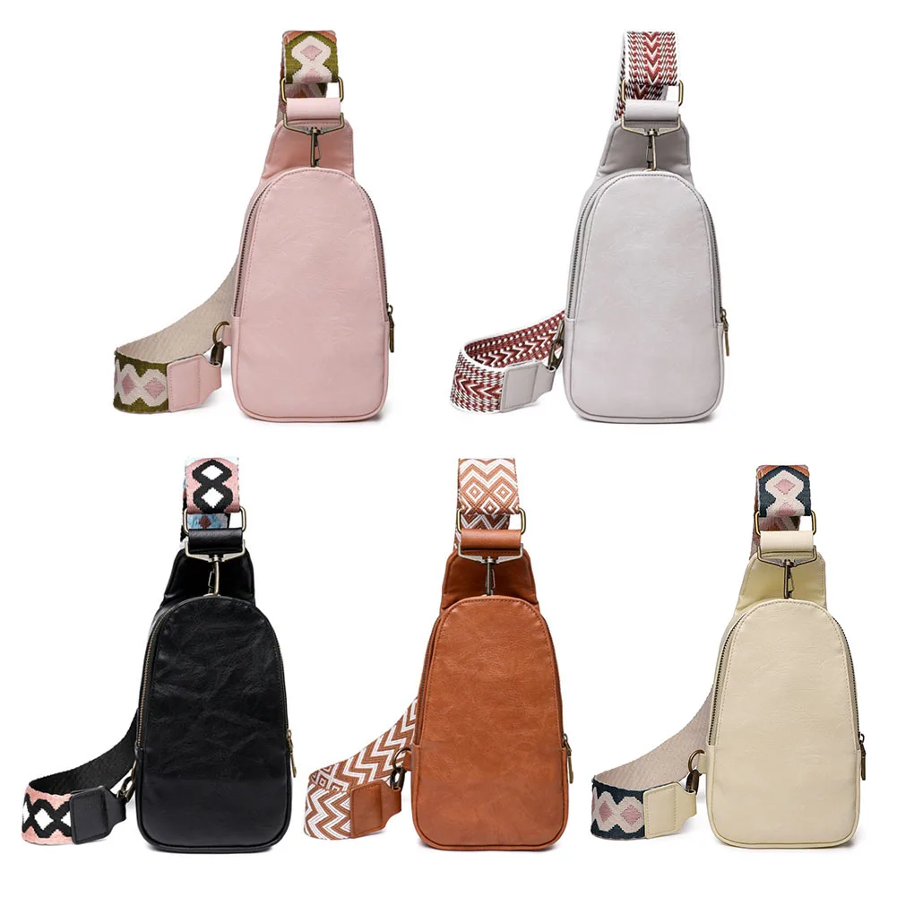 

Винтажная забавная сумка для женщин, модные кожаные богемные сумки-слинги через плечо, стильные регулируемые нагрудные мешки