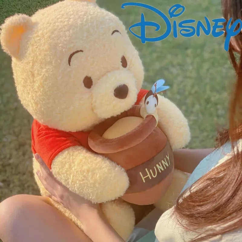 

Hot Disney 35/45/56cm Cartoon Winnie The Pooh Holds Honeypot Plush Toy Sleeping Pillow Kawaii Stuffed Doll Girls Birthday Gift