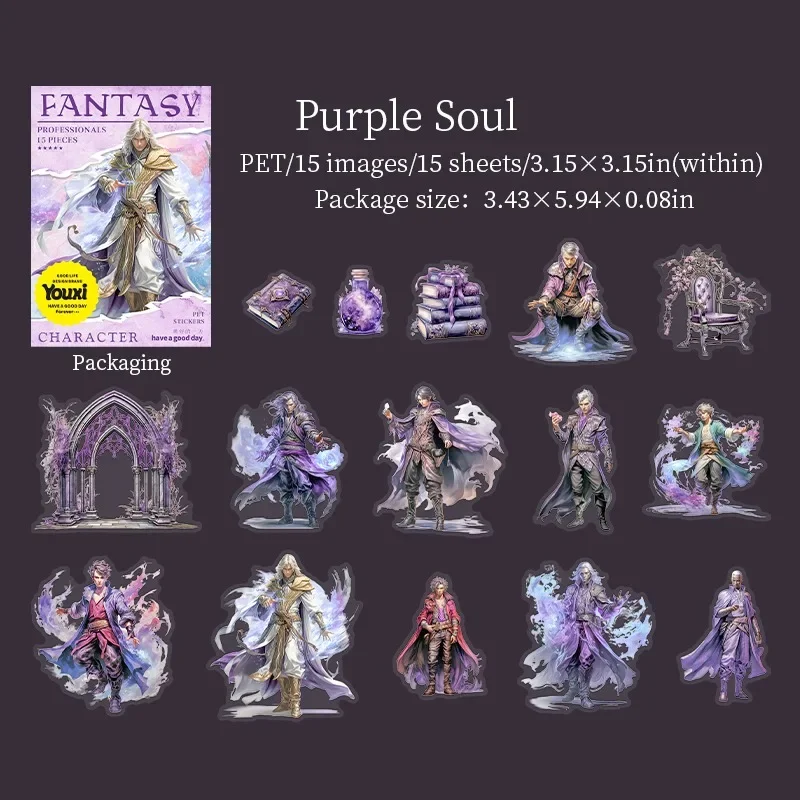 

Винтажные Наклейки Для Декора Дома С Животными, 15 Шт./набор, 6 Дизайнов, Серия «Фэнтези-Профессионалы», Европейский Стиль