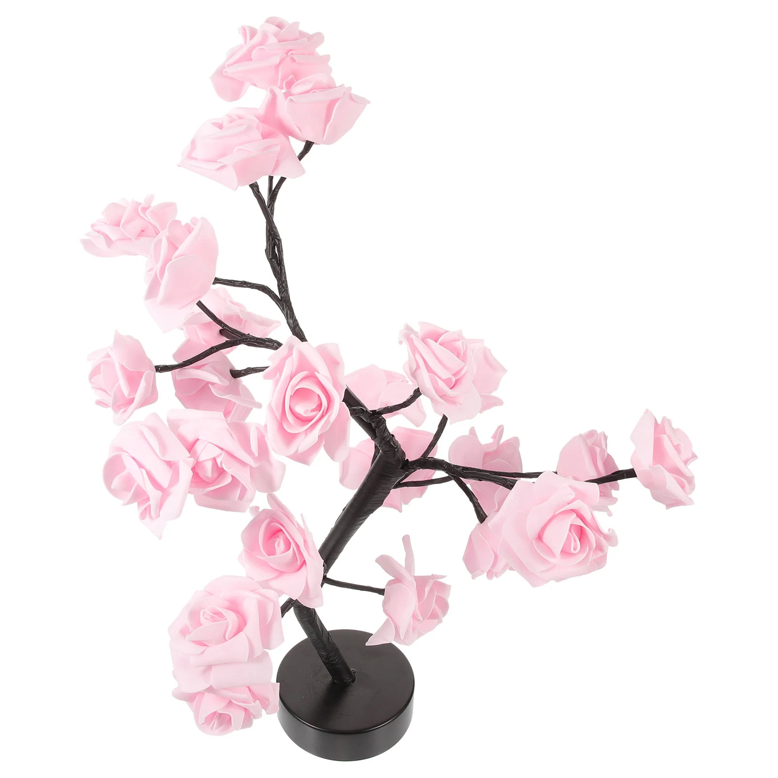 

Lantern Bedside Desk Light Flower Lamp Trees Decor Indoor LED Rose Bedroom Table