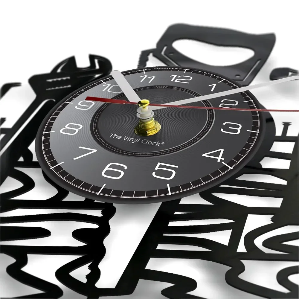 Автомобильные инструменты для гаража настенные часы с виниловой пластиной
