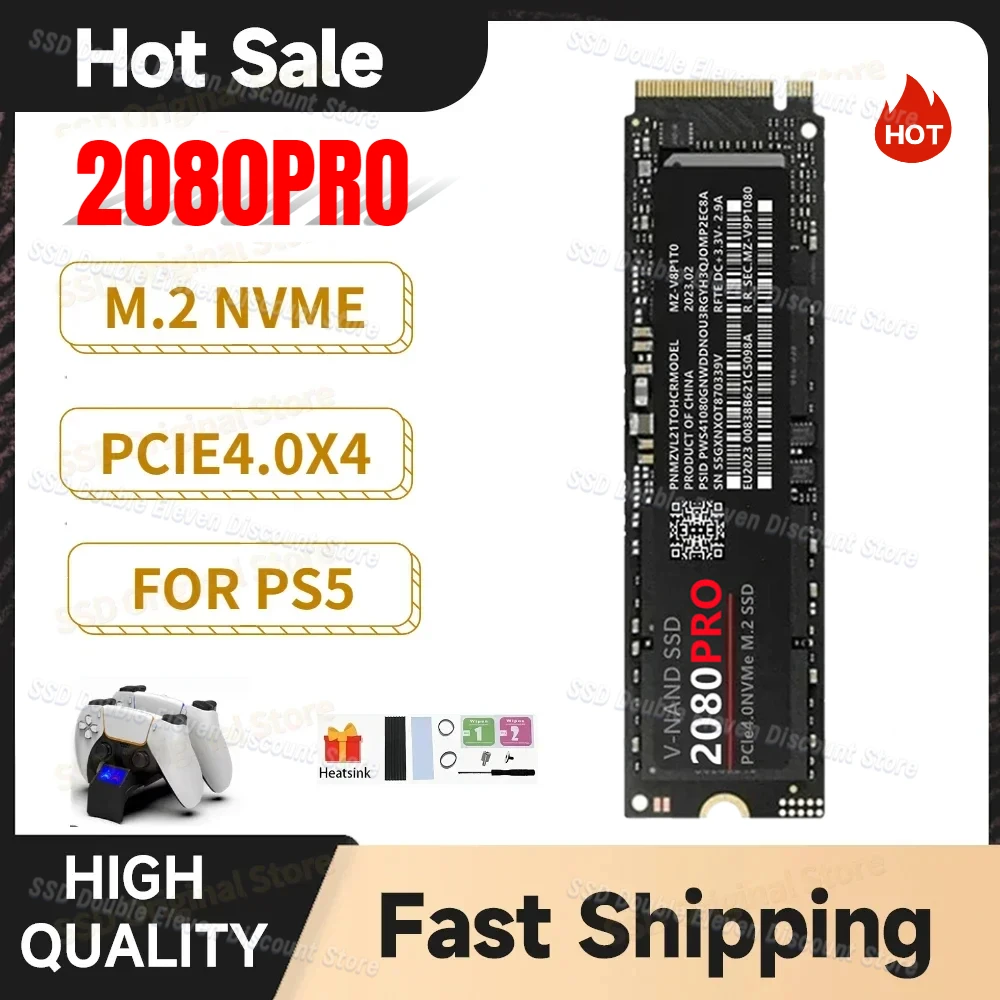 2024 Новейший внутренний твердотельный жесткий диск 2080Pro 1 ТБ 2 4 8 SSD PCIe Gen 5 0 x M.2 2280 NVMe