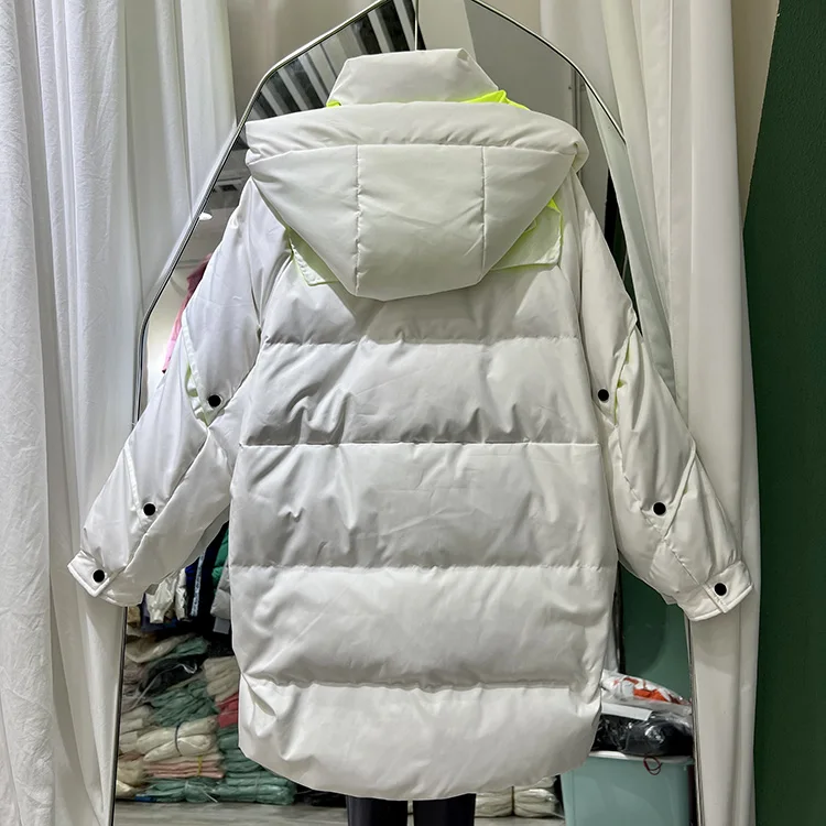 New Women Long Down Jacket Casual Style Autumn Winter Coats And Parkas Female Outwear