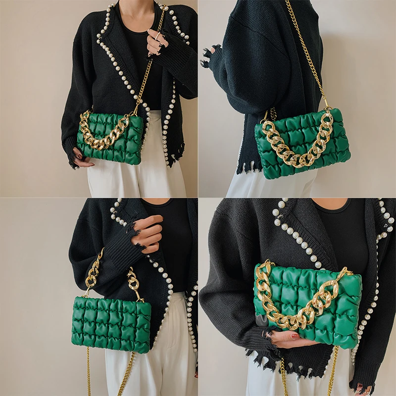 Новинка 2022 маленький клатч на цепочке сумки через плечо из искусственной кожи