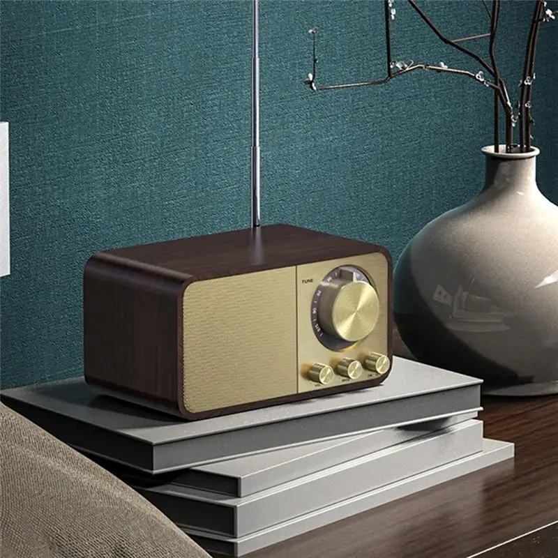 DT21 Винтажный радиоприемник из массива дерева с Bluetooth 5.0, беспроводным сабвуфером, портативное ретро FM-радио для дома и а (art.: 3920dd18b67bf) - 3920dd18b67bf