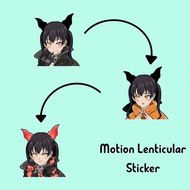 

Tamaki Kotatsu Fire Force Motion Sticker Anime Cartoon Waterproof Decals Apply To Car ,Laptop Art Decor Wall Stickers