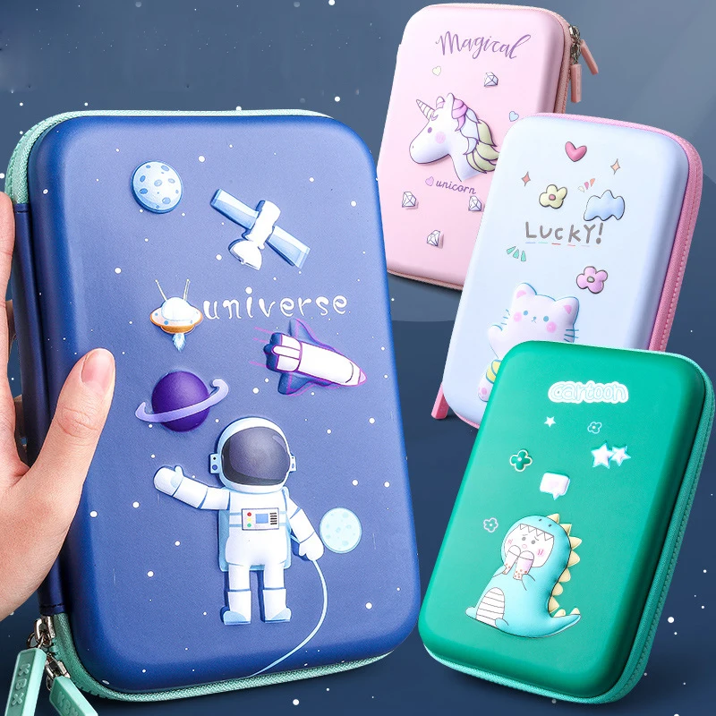 3D Cartoon Pencil Case Kawaii Multi-function Large-capacity School Student Pencil Case Stationery Storage Box School Supplies