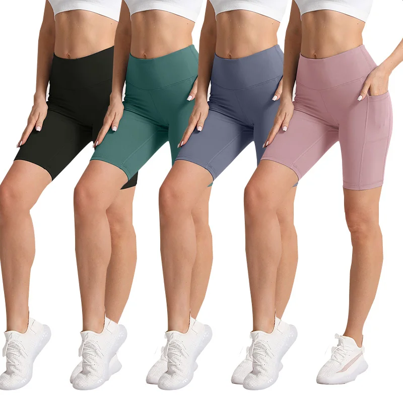 Женские шорты для йоги CHRLEISURE велосипедные леггинсы с высокой талией и 3 карманами