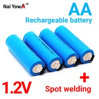 original aa rechargeable battery 1 2v 2600mah aa nimh battery with solder pins for diy electric razor toothbrush toys