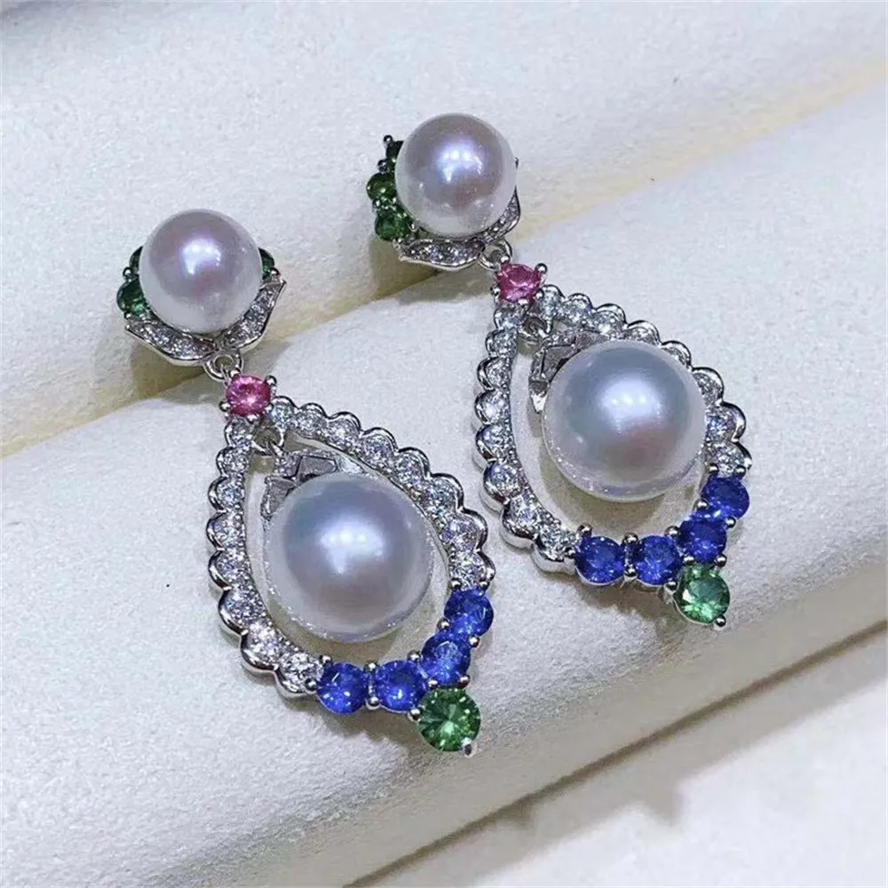 

Жемчужные серьги «сделай сам», аксессуары для гвоздей, украшение из стерлингового серебра 925 пробы, женские пустые бусины размером 5-8 мм