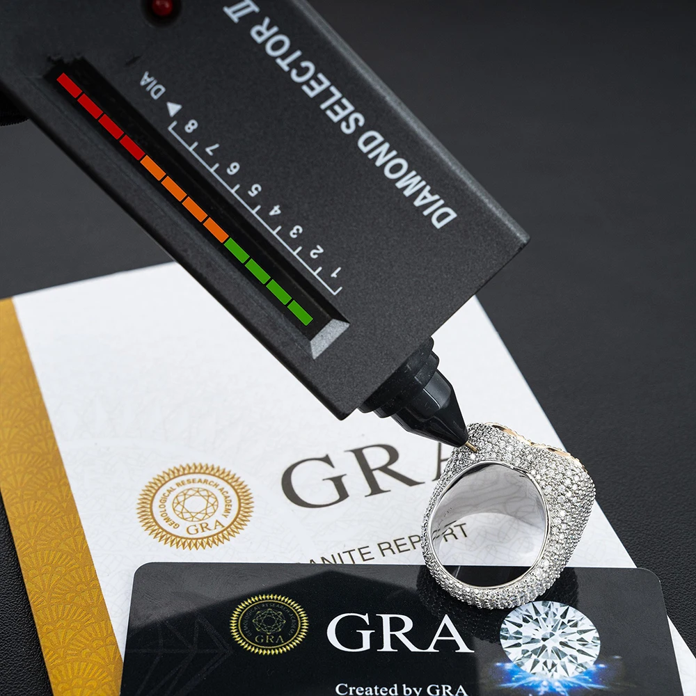 Heart S925 Moissanite Rings For Women Silver Wedding Ring Finger Jewelry Men Real Diamonds Pass Tester Free Shipping