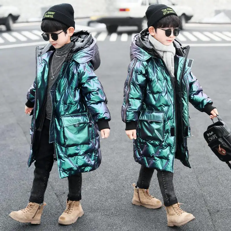 

2022 -30 Russian Winter Coats for Girls Thick Clothes Snowsuit Jacket Waterproof Outdoor Hooded Coat Teen Boys Kid Parka Jackets