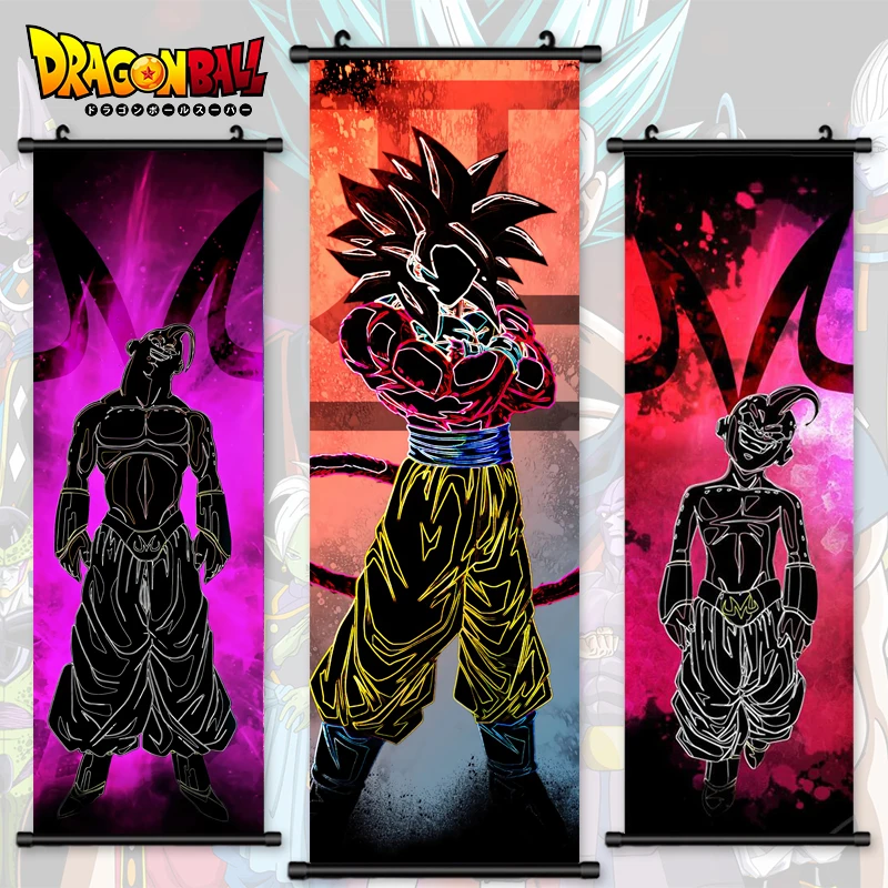 

Dragon Ball Canvas Goku Home Decoration Poster Print Picture Anime Wall Art Majin Buu Scroll Hanging Painting Bedside Background