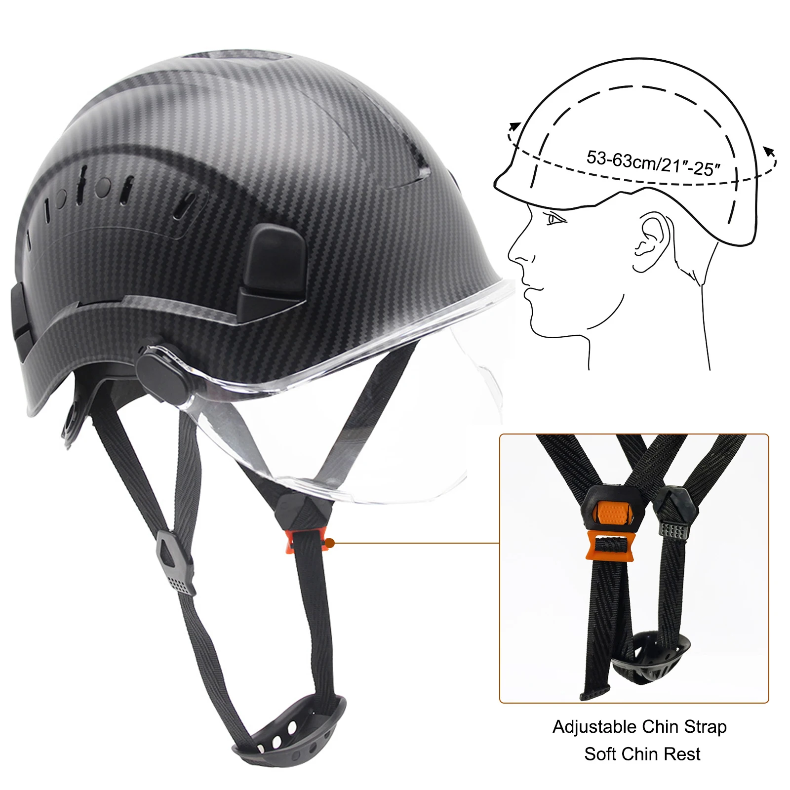 

Защитный шлем CE, прочная конструкция с вентиляционными отверстиями, очки, защитные шлемы из АБС высокого качества, рабочая шапка для скалол...