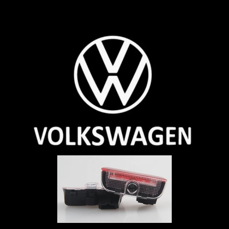 

2/4 шт. Volkswagen дверной логотип, лампа проектора, аксессуары для TIGUAN VW Golf 5 6 7 MK5 MK6 MK7 polo Passat B6 B7 B8 LED