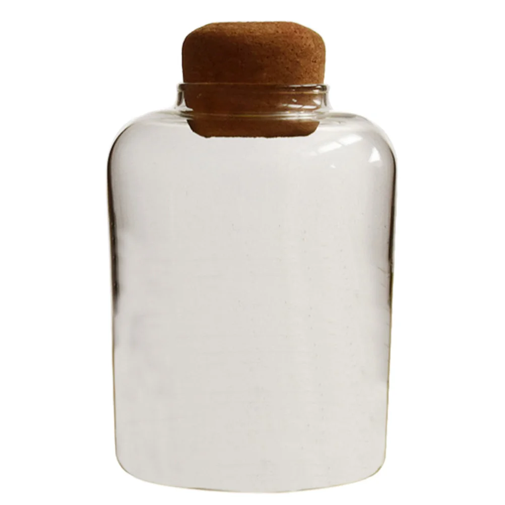 

1pc Lightweight Reusable Practical Cork Glass Bottle Sealing Can for Snack Grain