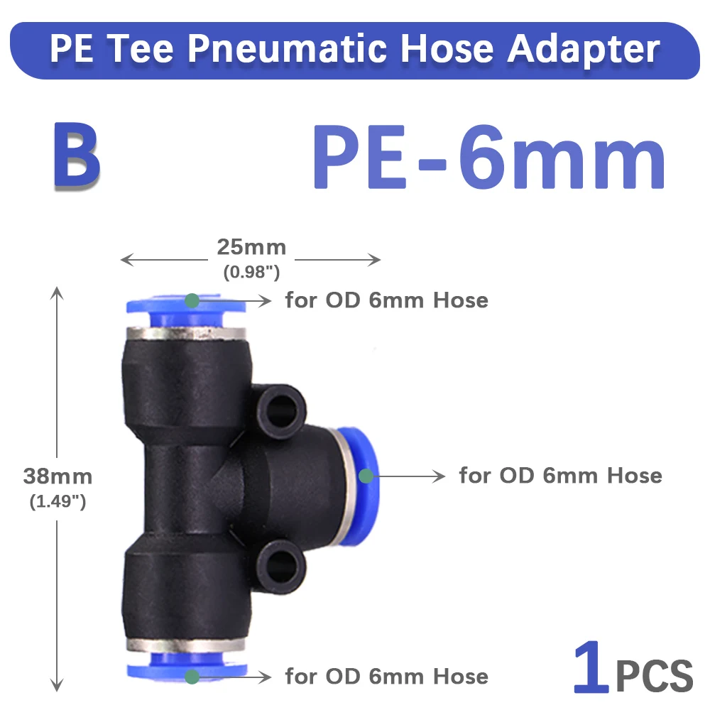 

Быстроразъемный пластиковый тройник для шланга MUCIAKIE 4-16 мм