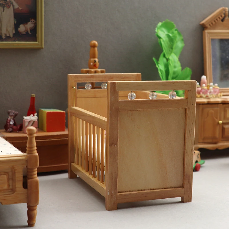 1 шт. 1:12 миниатюрный деревянный кукольный домик, детская кровать, куклы, мебель, аксессуары, игрушки