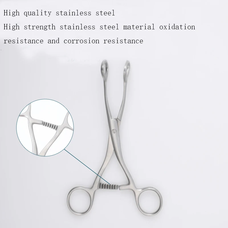 Клинический зажим щипцы для языка из нержавеющей стали объектов открытый