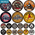 Металлический знак для мотоцикла, дневной круглый жестяной знак, Настенный декор для бара, паба, мужской пещеры, знак, постер для мотоцикла